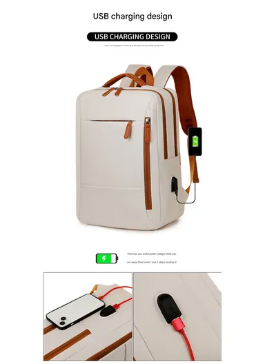 17-inch Casual &amp; Durable Laptop Backpack with Padded Straps (W31 x D18 x H42)cm - Pink