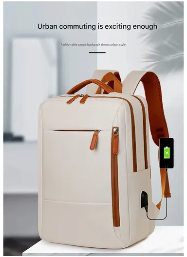 17-inch Casual &amp; Durable Laptop Backpack with Padded Straps (W31 x D18 x H42)cm - Purple