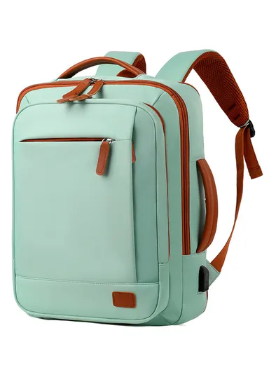 17-inch Laptop Backpack Multi-pocket With USB Charging Port (W30 x D10 x H41) cm - Blue