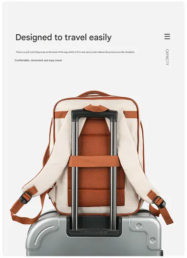 17-inch Laptop Backpack Multi-pocket With USB Charging Port (W30 x D10 x H41) cm - Blue