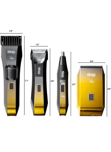 4-in-1 Men’s Grooming Kit with Hair Trimmer, Body Trimmer, Shaver &amp; Nose Trimmer 80174