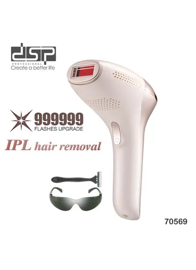Laser Hair Removal Device for Women &amp; Men with 10 Adjustable Gears, LCD Display, Manual &amp; Auto Mode, Home Use Kit with Razor, Sunglasses &amp; Adapter 70569IPL