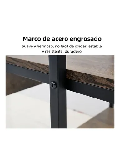 Rustic Modern Home Office Writing Desk, Multifunctional PC Gaming Desk with Drawers, Bookshelf &amp; Tiger Wood Finish (W140 x D50 x H110)cm