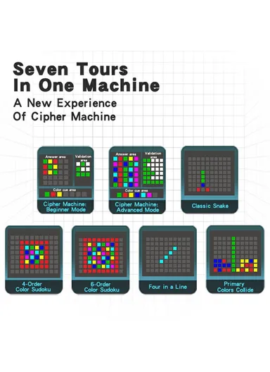 7 in 1 Multifunction Smart Logic Game Educational Toy for Kids Code Breaking Reasoning Skills Development S400