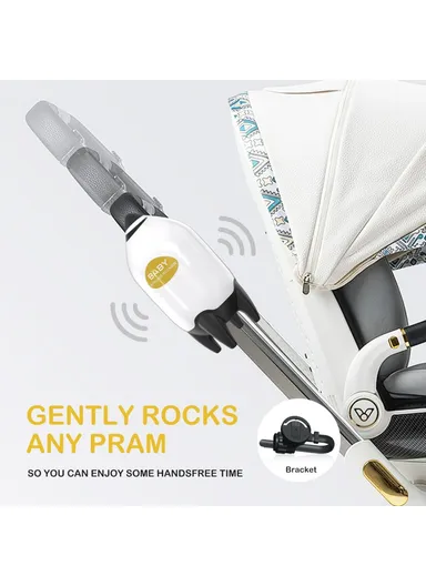 Portable Baby Stroller Rocker Rechargeable Adjustable Speed Infant Sleep Soother Device