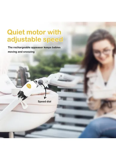 Portable Baby Stroller Rocker Rechargeable Adjustable Speed Infant Sleep Soother Device