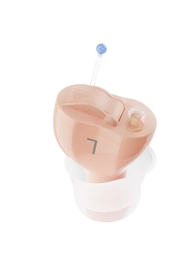 Invisible CIC Hearing Amplifier 16 Channels Noise Reduction Wireless Hearing Aid for Elderly Deaf, Single Ear F23D3 - Left Ear