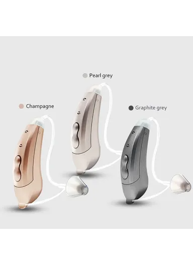 Left Ear Elderly 6-Channel Sound Amplifier Digital Hearing Aid Headset for Elderly, Seniors, Adults S601  - Graphite Grey