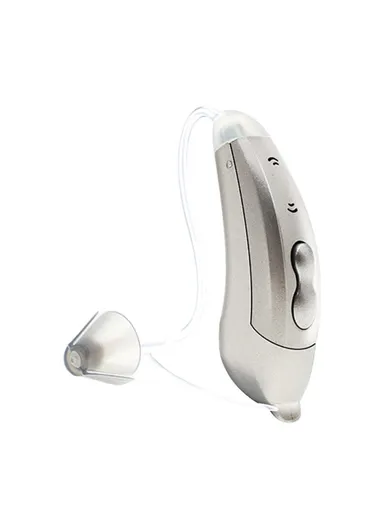 Left Ear Elderly 6-Channel Sound Amplifier Digital Hearing Aid Headset for Elderly, Seniors, Adults S601 - Pearl Grey