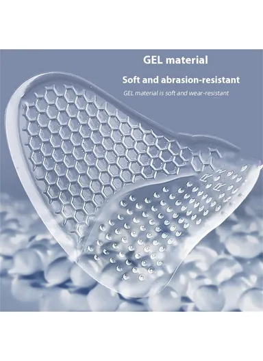 1 Pair Forefoot Cushion Universal Size Gel Silicone Honeycomb Anti-slip Forefoot Pad - Transparent