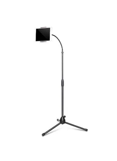 Universal Tablet Holder Floor Stand 3.5-10.5 inch Mobile Phone Tablet 360° Rotating Retractable Metal Tripod