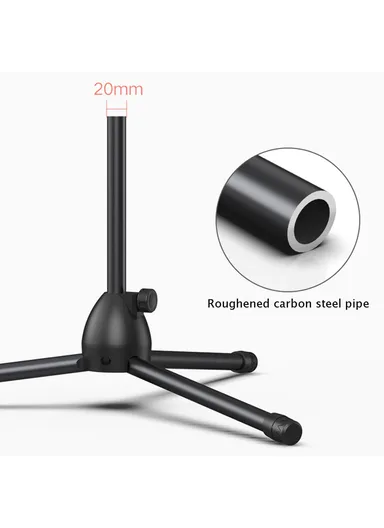 Universal Tablet Holder Floor Stand 3.5-10.5 inch Mobile Phone Tablet 360° Rotating Retractable Metal Tripod