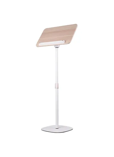 Multifunction Laptop Tablet Display Holder, Book Holder, Floor Stand with Adjustable Height XY-37 - White / 23-70cm