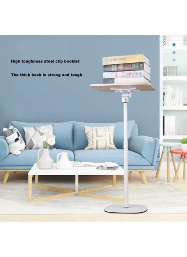 Multifunction Laptop Tablet Display Holder, Book Holder, Floor Stand with Adjustable Height XY-37 - White / 23-70cm