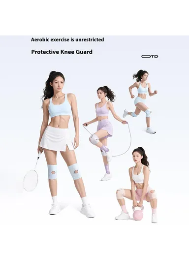 1 Pair Sports Knee Brace Fishbone Support Breathable Compression Knee Sleeve for Running Gym - Pink / S-M