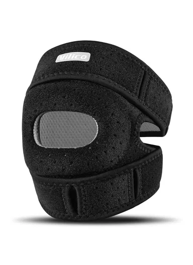 1Pc Professional Knee Brace for Running Jumping Rope Joint Support Patellar Strap Compression Wrap - Black &amp; Grey