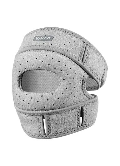 1Pc Professional Knee Brace for Running Jumping Rope Joint Support Patellar Strap Compression Wrap - Grey