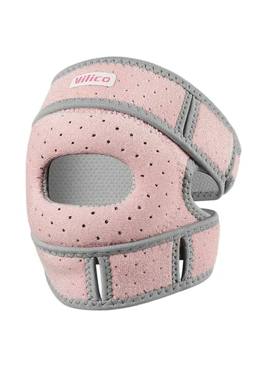 1Pc Professional Knee Brace for Running Jumping Rope Joint Support Patellar Strap Compression Wrap - Pink
