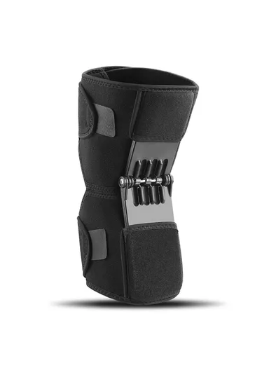 1Pc Knee Joint Support Brace Outdoor Hiking Sports Patella Protection Adjustable Compression Guard - Black