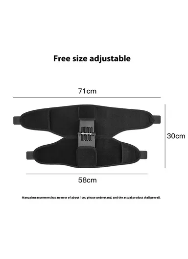 1Pc Knee Joint Support Brace Outdoor Hiking Sports Patella Protection Adjustable Compression Guard - Black