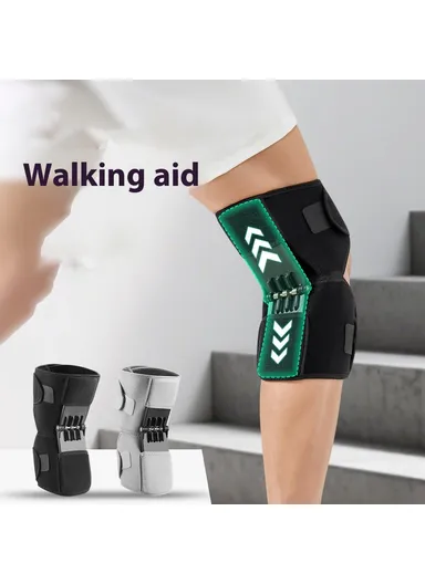 1Pc Knee Joint Support Brace Outdoor Hiking Sports Patella Protection Adjustable Compression Guard - Black