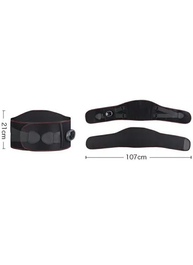 Graphene Heating Therapy Waist Belt Vibration Massage Cordless Electric Lumbar Support YF-FR069 - Grey