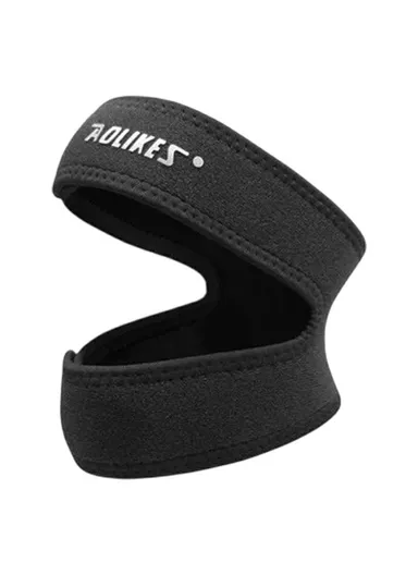 1Pc Sports Knee Brace Patella Support Compression Strap for Running Basketball - Black