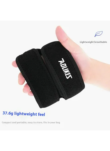 1Pc Sports Knee Brace Patella Support Compression Strap for Running Basketball - Black