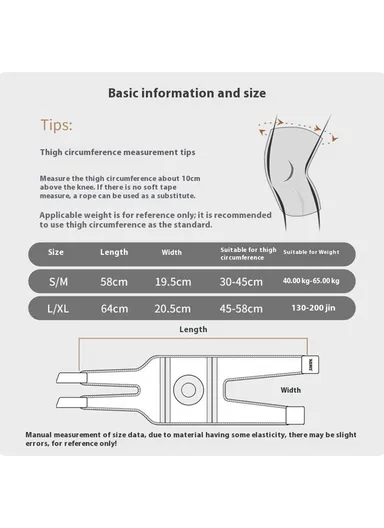 1Pc Sports Knee Pad Running Basketball Fitness Shock Absorption Knee Guard - Grey &amp; Orange / S-M