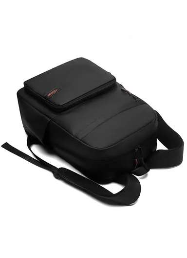   Business Commuter Backpack Men Large Capacity, Waterproof Laptop Bag Travel Rucksack - Black 3433