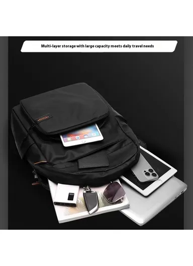 Business Commuter Backpack Men Large Capacity, Waterproof Laptop Bag Travel Rucksack -Dark Bleu 3433