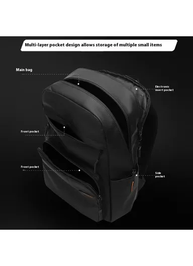 Business Commuter Backpack Men Large Capacity, Waterproof Laptop Bag Travel Rucksack -Dark Bleu 3433