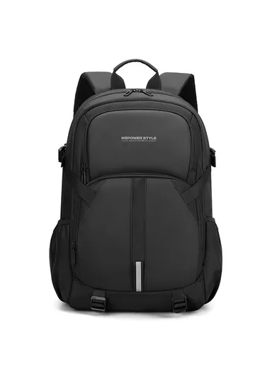 Men Large Capacity Backpack Commuter Laptop Bag Casual Business Rucksack - Black 1690-03