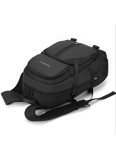 Men Large Capacity Backpack Commuter Laptop Bag Casual Business Rucksack - Dark Blue 1690-03