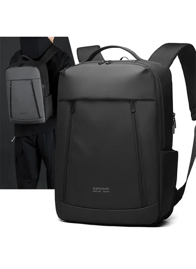 Business Backpack Men Laptop Daypack Large Capacity Travel &amp; School Bag - Black 1690-02