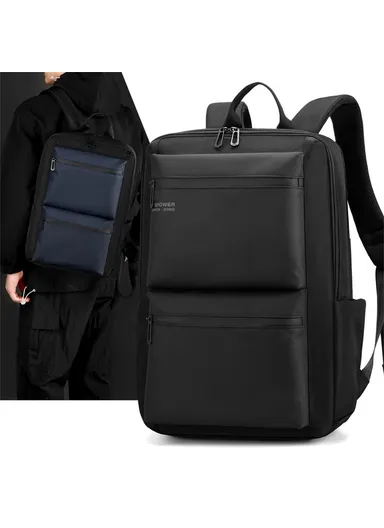   Business Travel Laptop Backpack Large Capacity Multifunctional Commuter Daypack - Black 1690-01