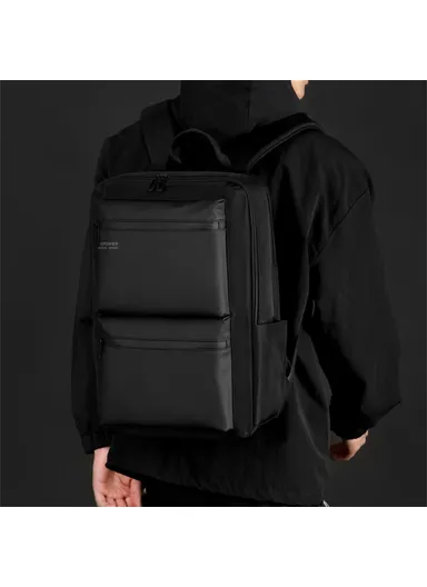   Business Travel Laptop Backpack Large Capacity Multifunctional Commuter Daypack - Black 1690-01