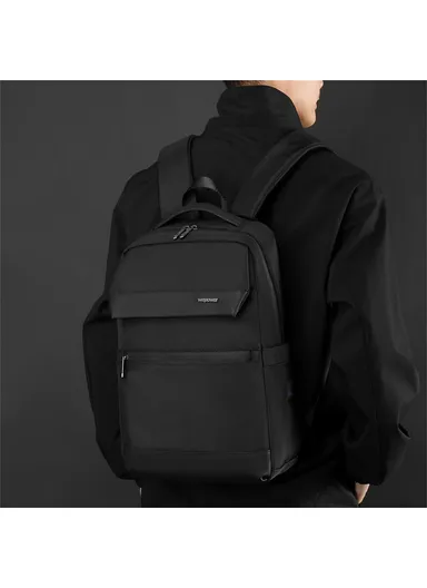  Business Commute Backpack Water Resistan, Large Capacity Travel Laptop Bag - Black  2155