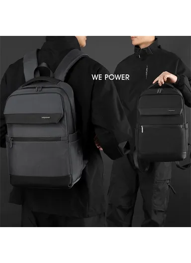  Business Commute Backpack Water Resistan, Large Capacity Travel Laptop Bag - Black  2155