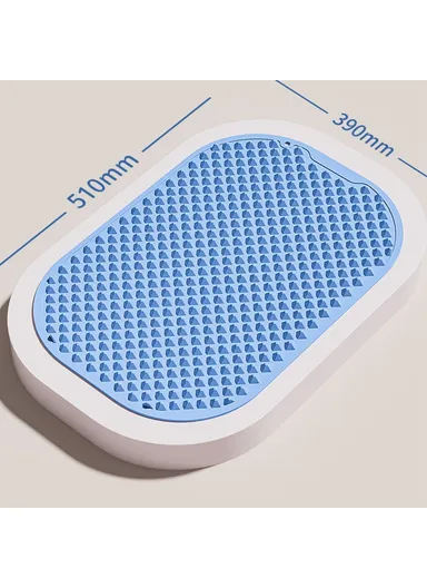 51 x 39cm Foot Massage Mat Silicone Acupressure Board for Reflexology Pressure Point Therapy - Blue