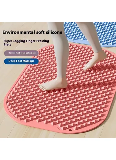 60 x 40cm Foot Massage Mat Silicone Acupressure Board for Reflexology Pressure Point Therapy - Pink