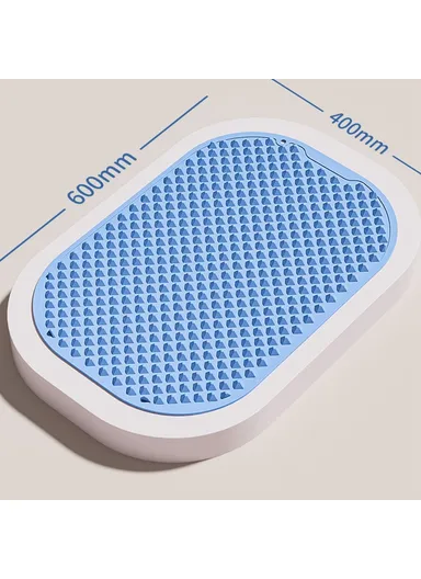 60 x 40cm Foot Massage Mat Silicone Acupressure Board for Reflexology Pressure Point Therapy - Blue