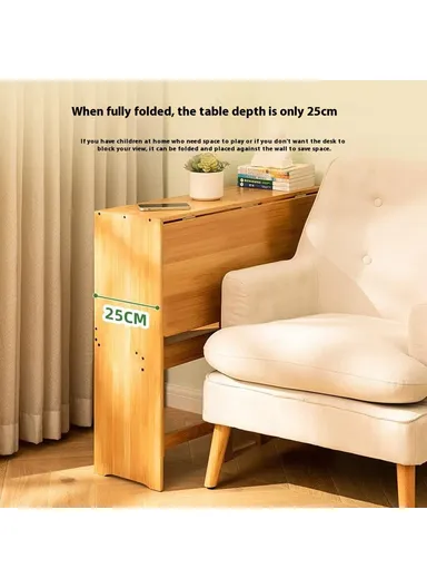 Foldable Study Desk, Portable Computer Table for Home Office Writing Workstation (W103 x D54 x H76)cm - Tawny Color 