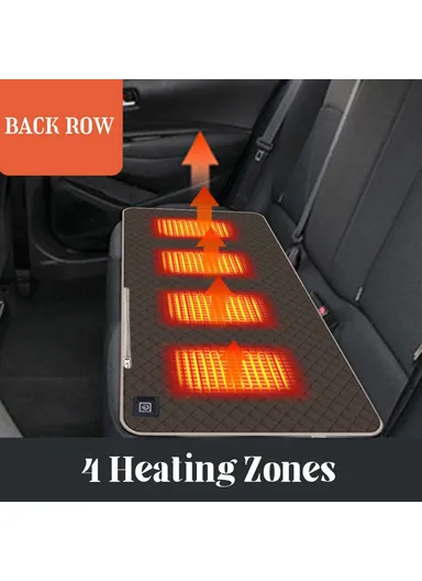 45x90cm Heated Seat Cushion 3 Temperature Settings USB Powered Portable Warming Pad - Coffee