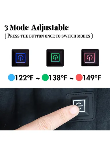 45x45cm Heated Seat Cushion 3 Temperature Settings USB Powered Portable Warming Pad - Coffee