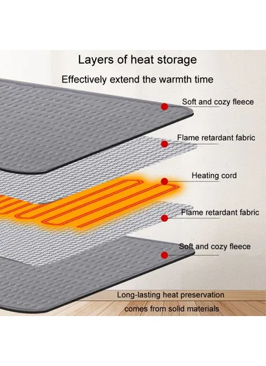 Electric Heating Pad Heated Waist Belt Washable Body Warming Blanket for Back Pain Relief - EU Plug