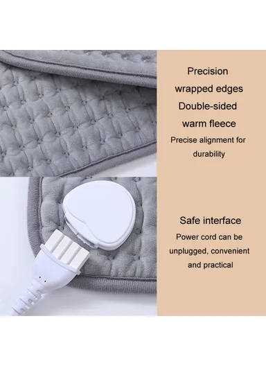 Electric Heating Pad Heated Waist Belt Washable Body Warming Blanket for Back Pain Relief - EU Plug