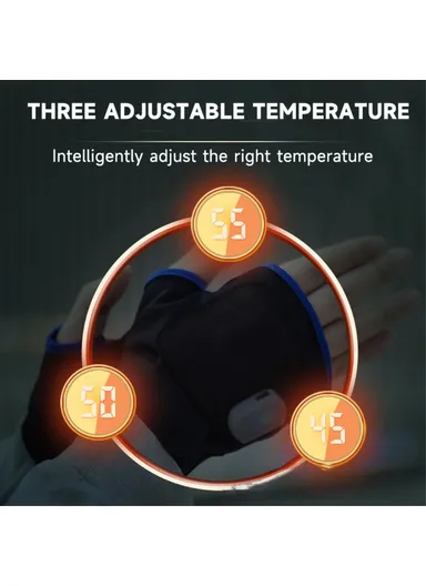 1Pair USB Hand Warmer Gloves Temperature Control Warm Hand, Warmer Electric Heating Gloves for Skiing, Riding, Hiking - Pink