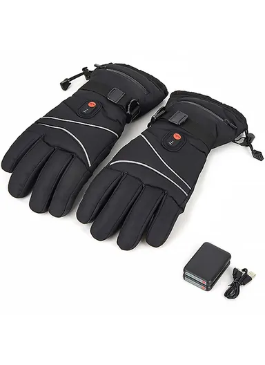 1 Pair Electric Heated Gloves, Portable Battery Heating Thermal Gloves Touchscreen Function Hand Warmer for Cycling ,Hiking ,Snowboarding Outdoor Winter Sports