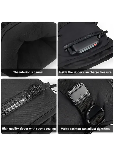 1 Pair Electric Heated Gloves, Portable Battery Heating Thermal Gloves Touchscreen Function Hand Warmer for Cycling ,Hiking ,Snowboarding Outdoor Winter Sports